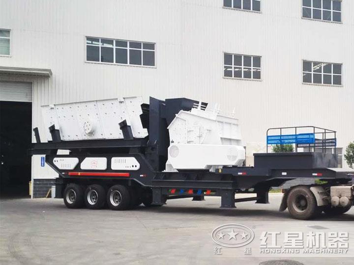 反擊破移動破碎機、二段破碎粒度均勻，產量高