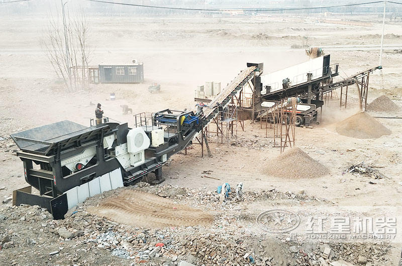 輪胎式移動(dòng)建筑垃圾處理機(jī)，多機(jī)組合，減少成本30%